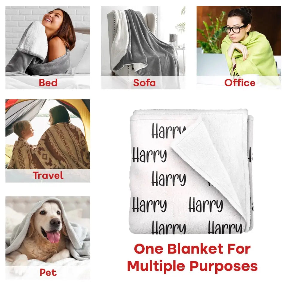 Personalisierte Namensdecke für Babys, Kinder, Jugendliche, Erwachsene