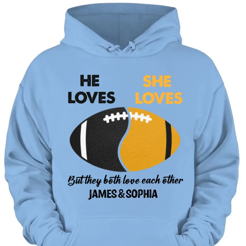 American Football Fans Love Each Other - Personalized Shirt - Hoodie - Sweatshirt Gift For Couple