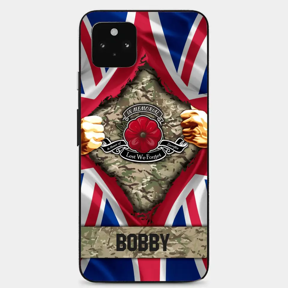 Personalisierte britische Soldaten-Telefonhülle