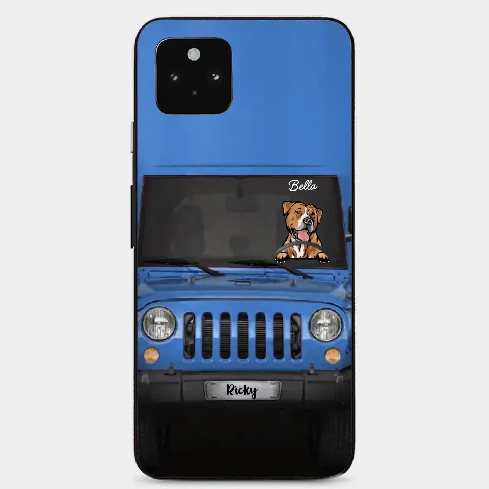 Love Puppy Kitten Pet Dog Cat Driving Colorful Car Personalized Phone Case