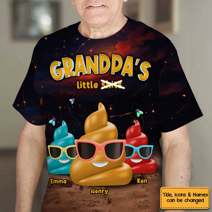 Personalized Gift For Grandpa Funny Little Sh*t All-over Print T Shirt - Hoodie - Sweatshirt