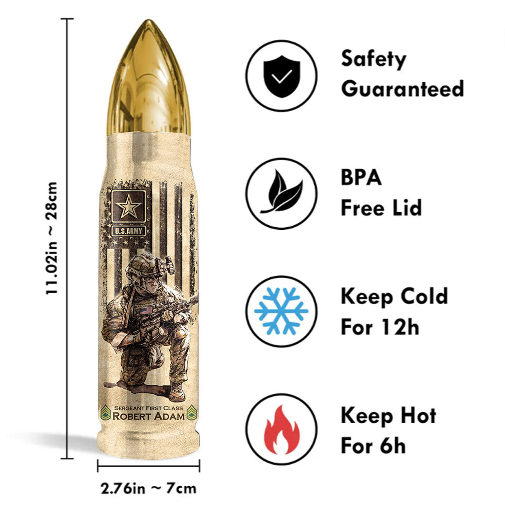 Personalized Military Service Custom Bullet Tumbler - Honor Your Journey