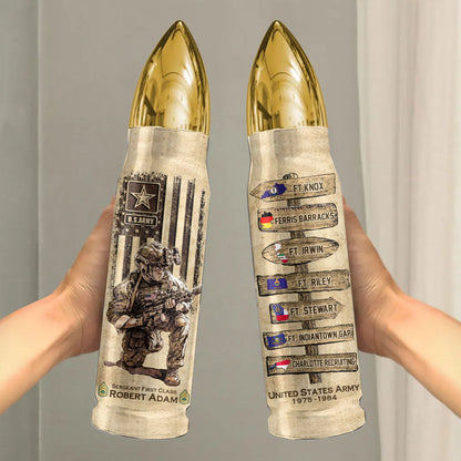 Personalized Military Service Custom Bullet Tumbler - Honor Your Journey