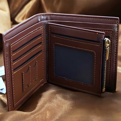 Christmas Gift For Him, Personalized NFL Leather Wallet - Custom Name