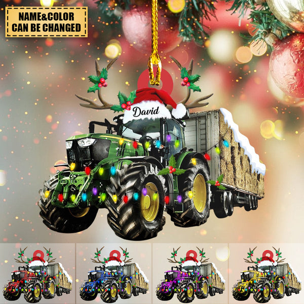 Personalized Tractor Christmas Ornament - Gift for Farmer