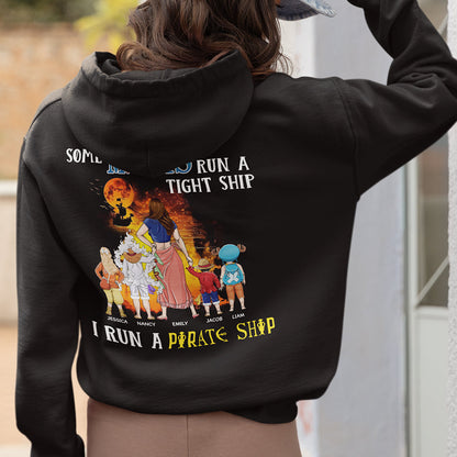 Personalized Shirt - I Run A Pirate Ship - Gifts For Dad Mom