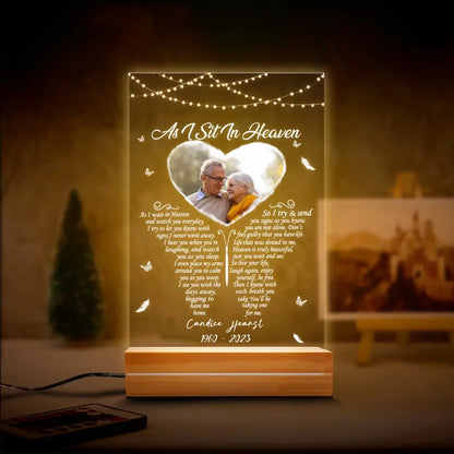 Während ich im Himmel sitze, als liebevolles Erinnerungsgeschenk, als Erinnerung an den Verlust eines geliebten Menschen, als Fotogeschenk