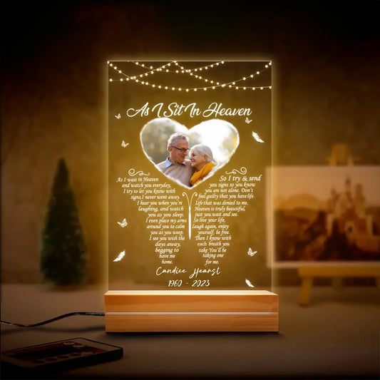 Während ich im Himmel sitze, als liebevolles Erinnerungsgeschenk, als Erinnerung an den Verlust eines geliebten Menschen, als Fotogeschenk