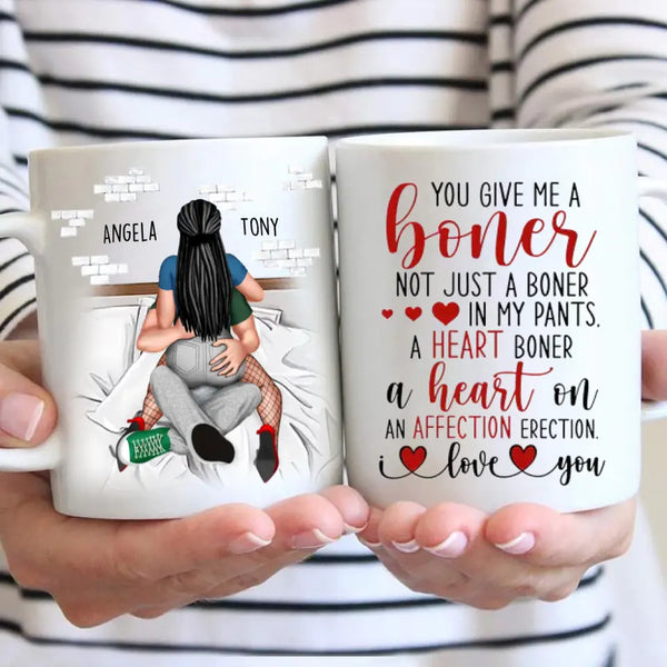 Du gibst mir eine Boner-personalisierte Kaffeetasse – Geschenk für Ihn/Geschenk für Sie – Paar-Kaffeetasse