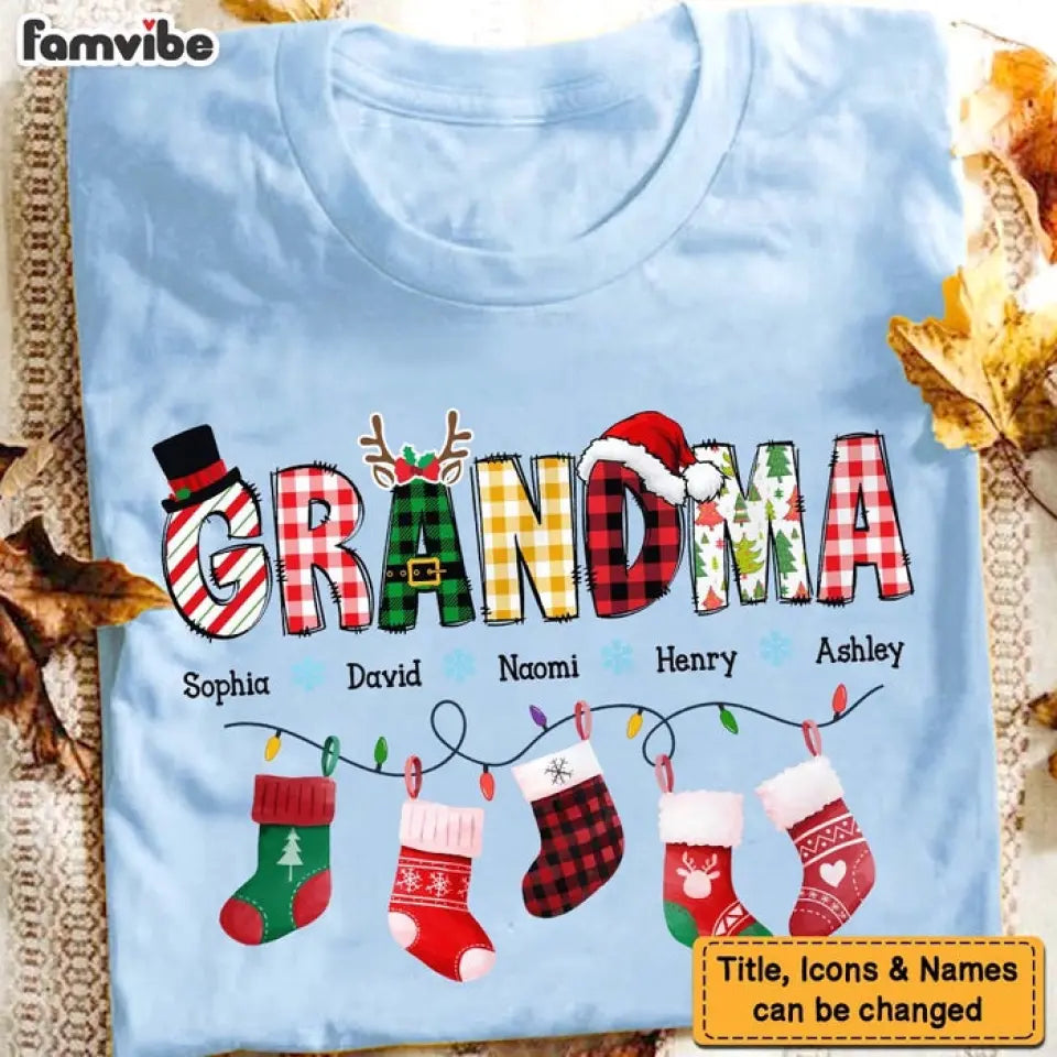Gift For Grandma Christmas Socks Shirt - Hoodie - Sweatshirt