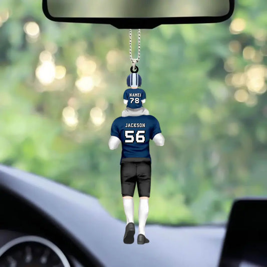 Personalisiertes Fußball-Vater- und Kinder-Acryl-Ornament