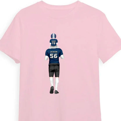 Personalized American football Dad & Kids Shirt - Hoodie - Sweatshirt