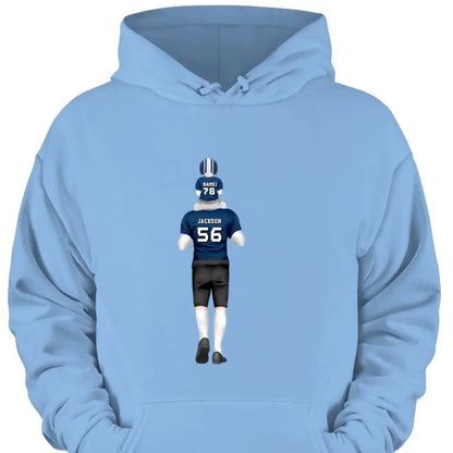 Personalized American football Dad & Kids Shirt - Hoodie - Sweatshirt