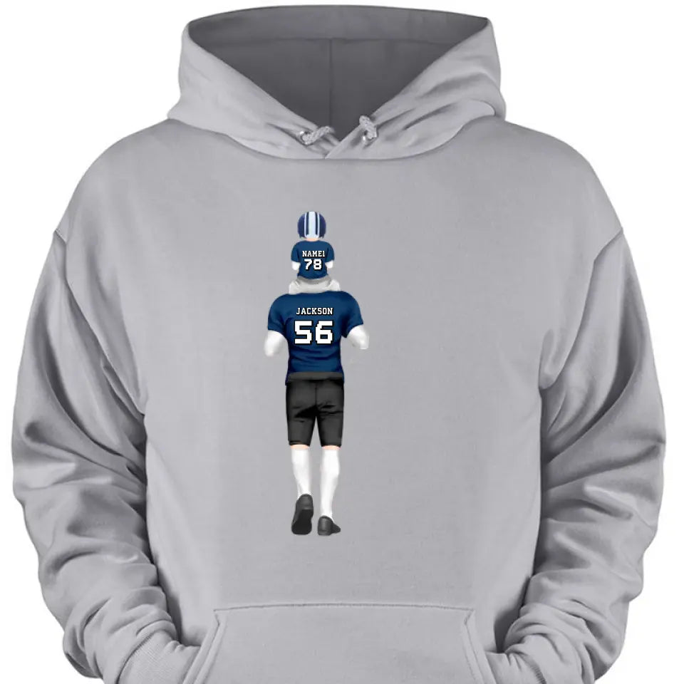 Personalized American football Dad & Kids Shirt - Hoodie - Sweatshirt