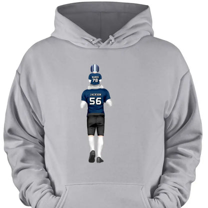 Personalized American football Dad & Kids Shirt - Hoodie - Sweatshirt