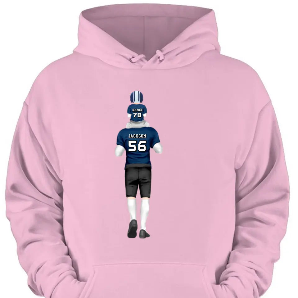 Personalized American football Dad & Kids Shirt - Hoodie - Sweatshirt