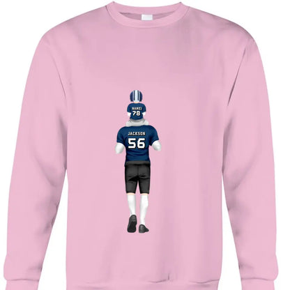 Personalized American football Dad & Kids Shirt - Hoodie - Sweatshirt