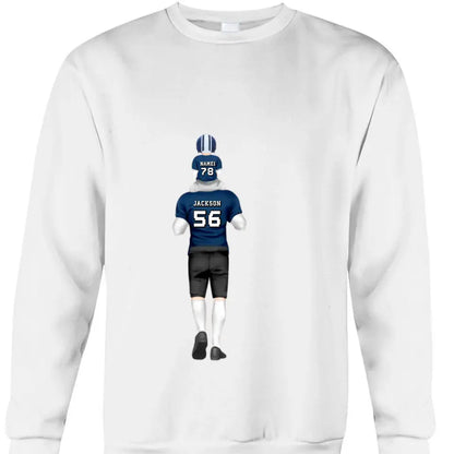 Personalized American football Dad & Kids Shirt - Hoodie - Sweatshirt