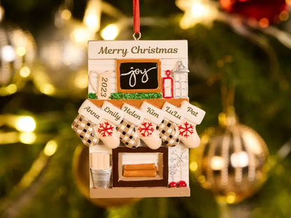 Personalisierte Familien-Weihnachtsdekoration|Weihnachtsstrumpf-Ornament|Strümpfe am Kamin|Weihnachtsgeschenk|Christbaumschmuck