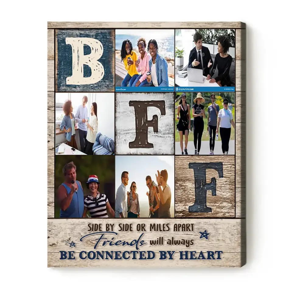 Best Friend Photo Collage Print, Personalized Birthday Gifts for Best Friend, Gift For Bff