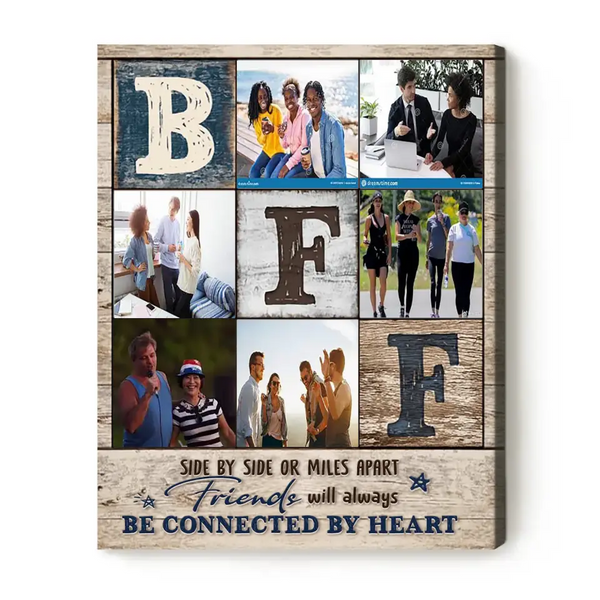 Best Friend Photo Collage Print, Personalized Birthday Gifts for Best Friend, Gift For Bff