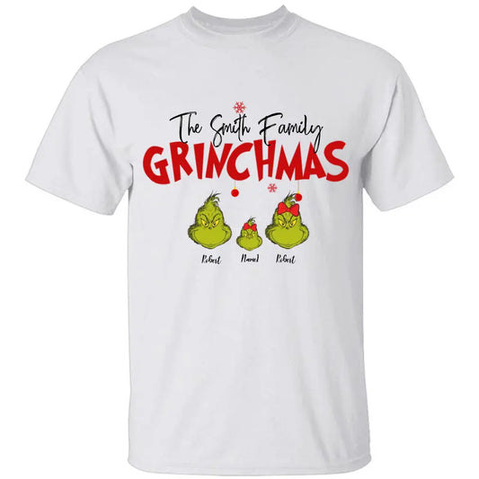 Geschenk für Familie, personalisiertes Grinch Familienshirt – Hoodie – Sweatshirt, Familien-Weihnachtsshirt, Weihnachtsgeschenk
