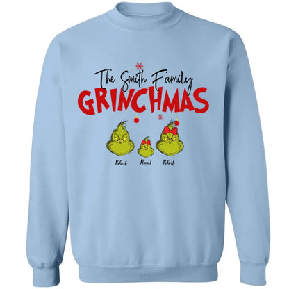 Geschenk für Familie, personalisiertes Grinch Familienshirt – Hoodie – Sweatshirt, Familien-Weihnachtsshirt, Weihnachtsgeschenk