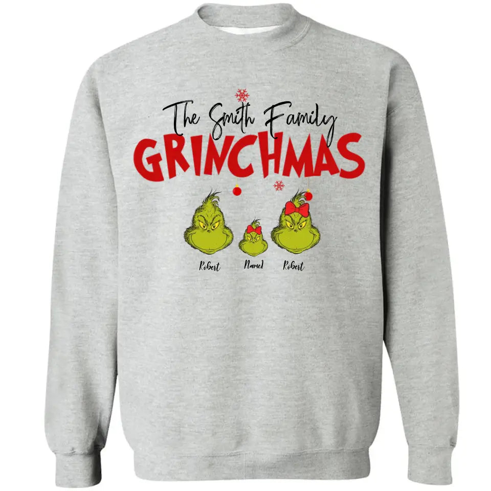 Geschenk für Familie, personalisiertes Grinch Familienshirt – Hoodie – Sweatshirt, Familien-Weihnachtsshirt, Weihnachtsgeschenk