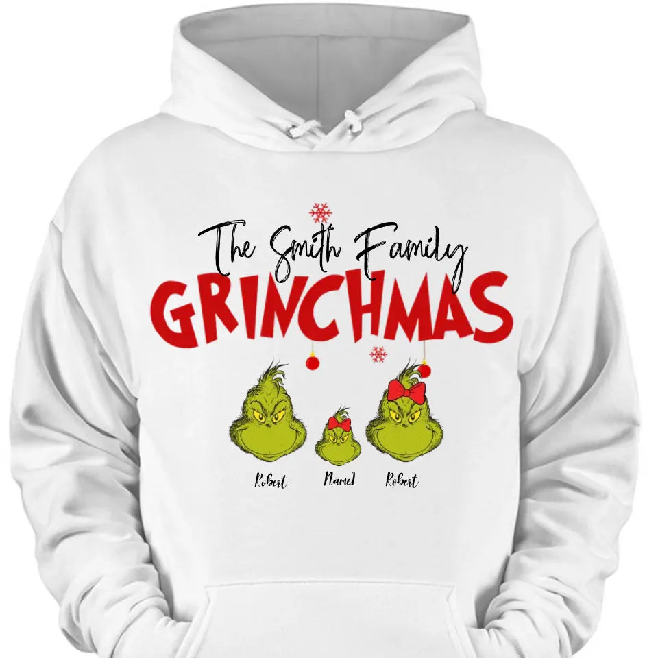 Geschenk für Familie, personalisiertes Grinch Familienshirt – Hoodie – Sweatshirt, Familien-Weihnachtsshirt, Weihnachtsgeschenk