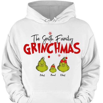 Geschenk für Familie, personalisiertes Grinch Familienshirt – Hoodie – Sweatshirt, Familien-Weihnachtsshirt, Weihnachtsgeschenk