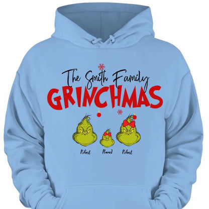 Geschenk für Familie, personalisiertes Grinch Familienshirt – Hoodie – Sweatshirt, Familien-Weihnachtsshirt, Weihnachtsgeschenk