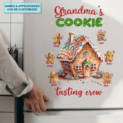 Grandma's Cookies Tasting Crew – personalisierter individueller Aufkleber – Weihnachtsgeschenk für Oma, Mutter, Familienmitglieder