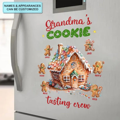 Grandma's Cookies Tasting Crew – personalisierter individueller Aufkleber – Weihnachtsgeschenk für Oma, Mutter, Familienmitglieder