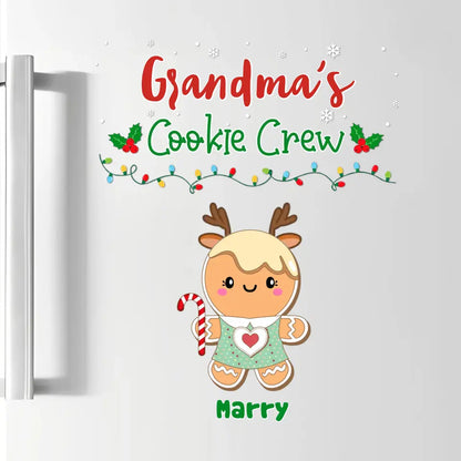 Grandma's Cookie Crew - Personalized Custom Decal - Christmas Gift For Grandma, Family Members