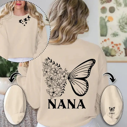 Personalized Grandma/Mom Kids Butterfly Sweatshirt