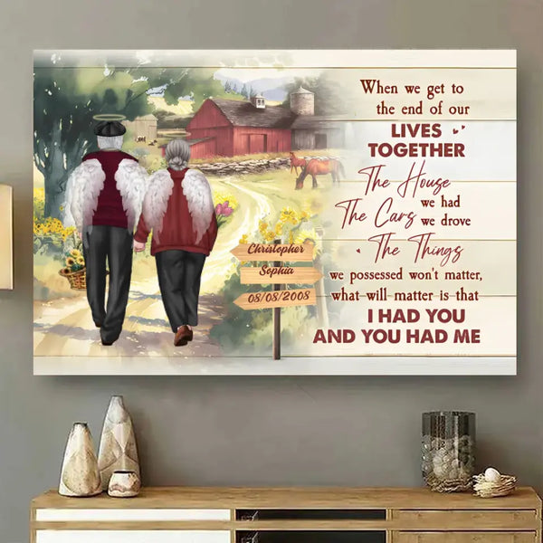 Personalisiertes Poster „I Had You And You Had Me“, Jubiläumspaar, Geschenke für Ehemann, Geschenke für Ehefrau