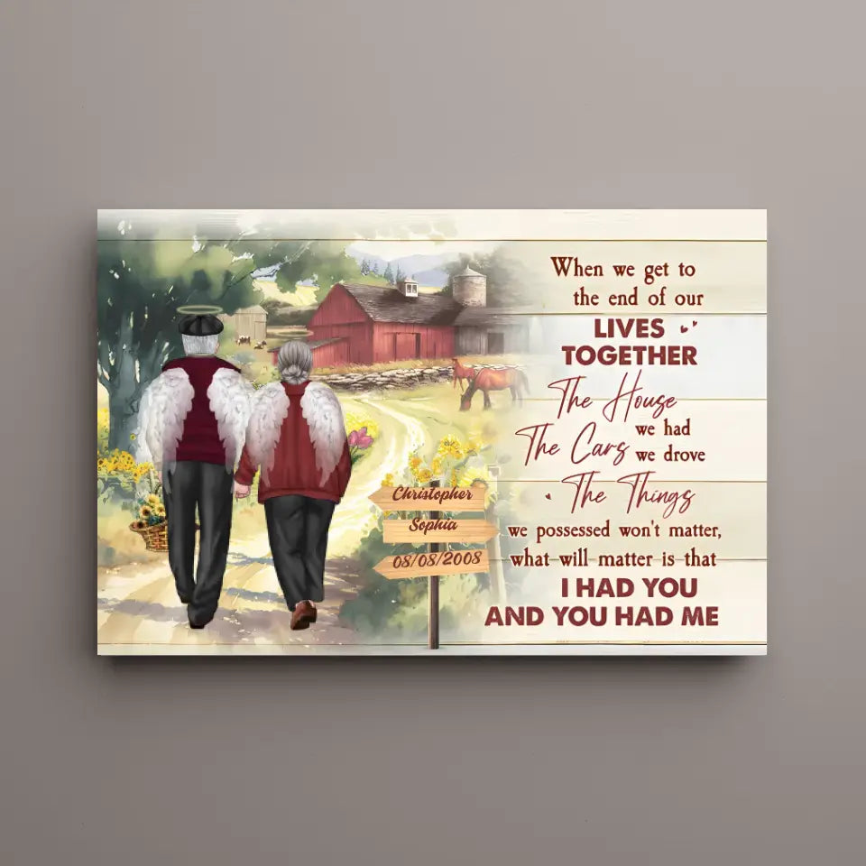Personalisiertes Poster „I Had You And You Had Me“, Jubiläumspaar, Geschenke für Ehemann, Geschenke für Ehefrau