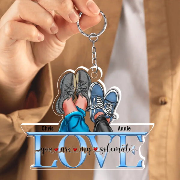 You Are My Solemate-Personalisierter Schlüsselanhänger – Geschenk für Ihn/Geschenk für Sie – Schuhe-Paar-Schlüsselanhänger
