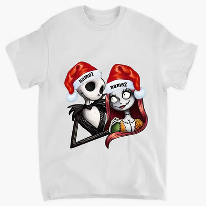 Geisterpaar mit Namen, Totenkopf personalisiertes Sweatshirt