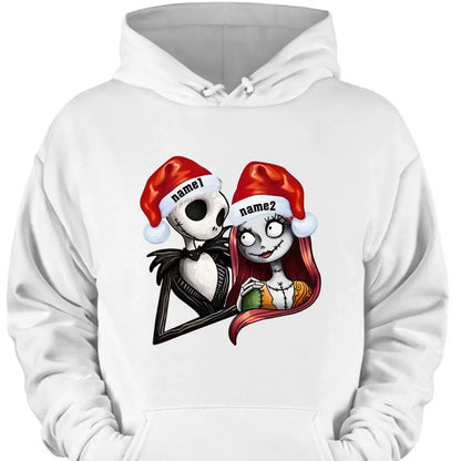 Geisterpaar mit Namen, Totenkopf personalisiertes Sweatshirt