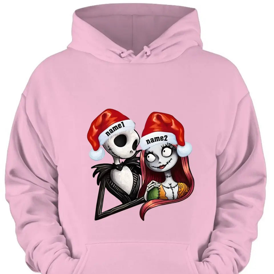 Geisterpaar mit Namen, Totenkopf personalisiertes Sweatshirt