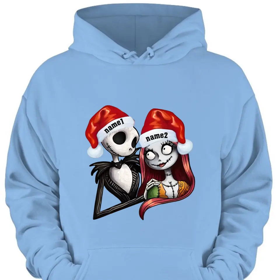Geisterpaar mit Namen, Totenkopf personalisiertes Sweatshirt