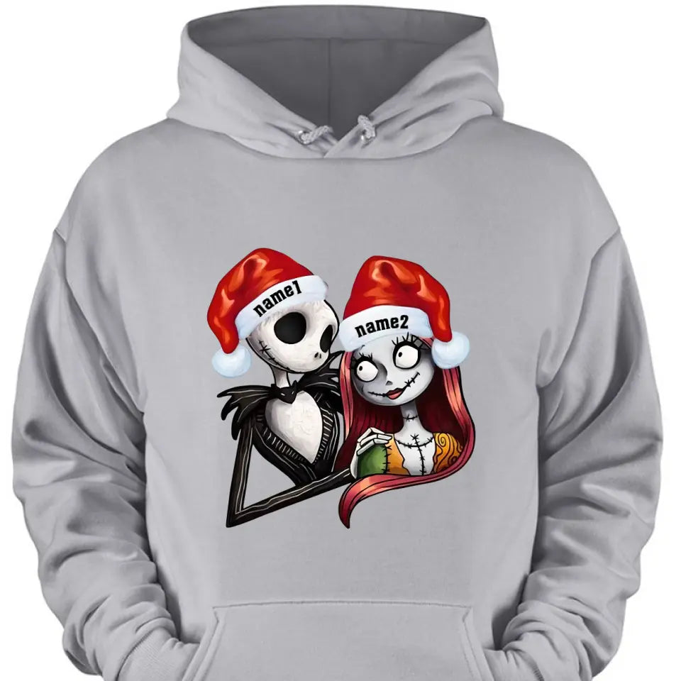 Geisterpaar mit Namen, Totenkopf personalisiertes Sweatshirt