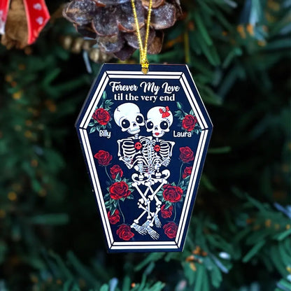 Für immer meine Liebe bis zum Ende, personalisiertes Ornament, Weihnachtsgeschenke für Paare