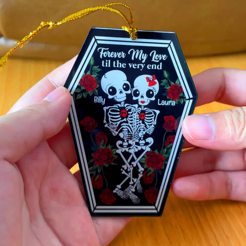 Für immer meine Liebe bis zum Ende, personalisiertes Ornament, Weihnachtsgeschenke für Paare
