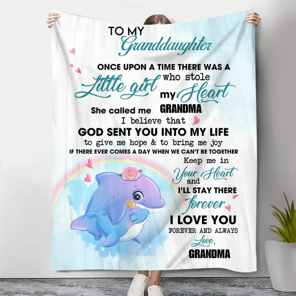 Once Upon A Time Grandma Granddaughter Personalized Blanket