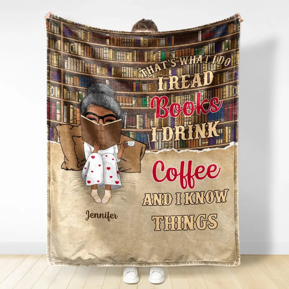 Reading Chibi Just A Girl Who Loves Books – personalisierte individuelle Fleecedecke 