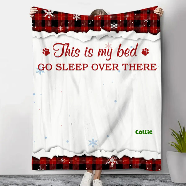 This Is Our Bed, Go Sleep Over There - Personalized Custom Blanket