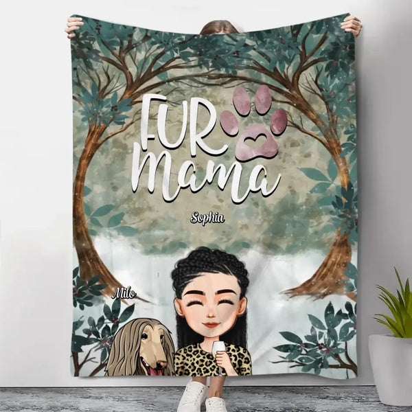 Personalized Blanket - Gift For Mom - Fur Mama