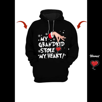 My grandkids Stole My Heart Grandma Personalized Christmas Sweatshirt